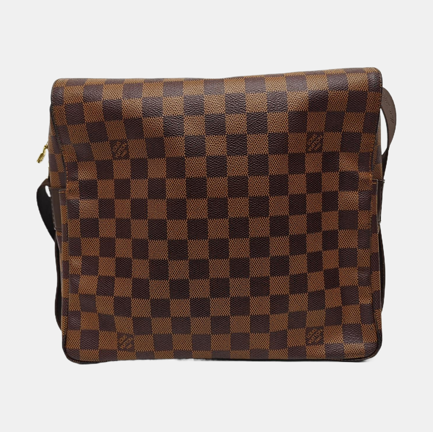 NAVIGLIO MM Damier Ebene Coated Canvas Brown