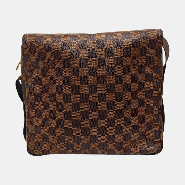 NAVIGLIO MM Damier Ebene Coated Canvas Brown