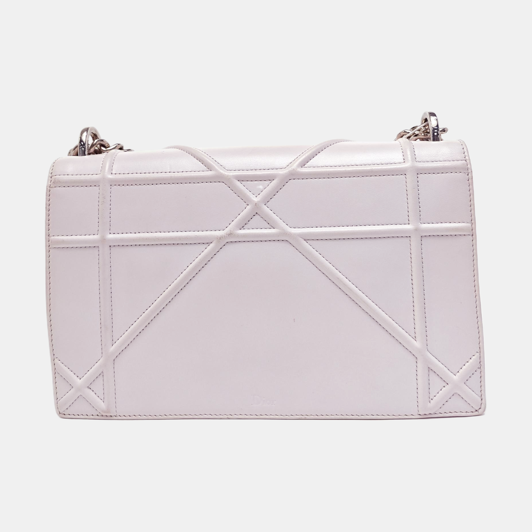 Diorama Medium Cannage Calfskin Pink