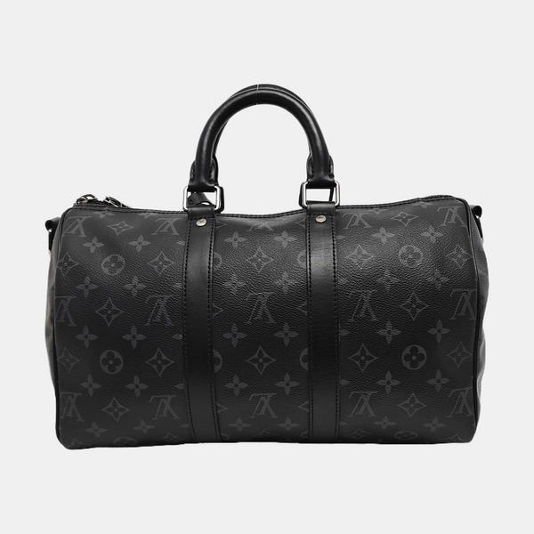 KEEPALL 35 Monogram Coated Canvas Black