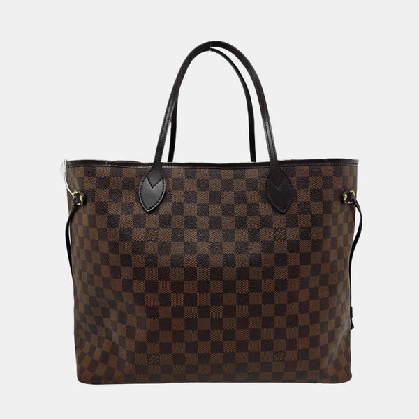 NEVERFULL GM Damier Ebene Coated Canvas Brown