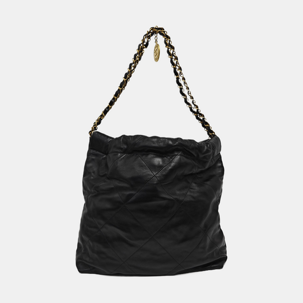 CHANEL 22 Small Quilted Calfskin Black