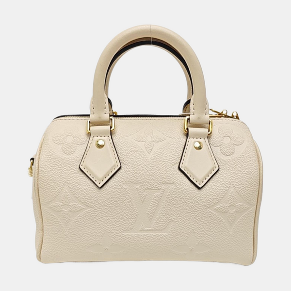 SPEEDY 20 Monogram Calfskin Beige
