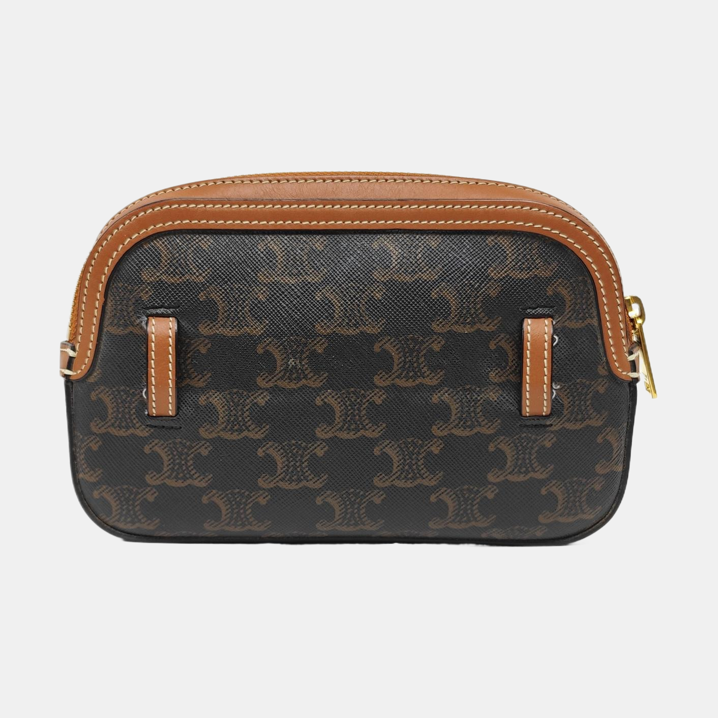 Authenticated pre-owned  TRIOMPHE CANVAS Small Coated Canvas Brown - Belt Bag at Looply