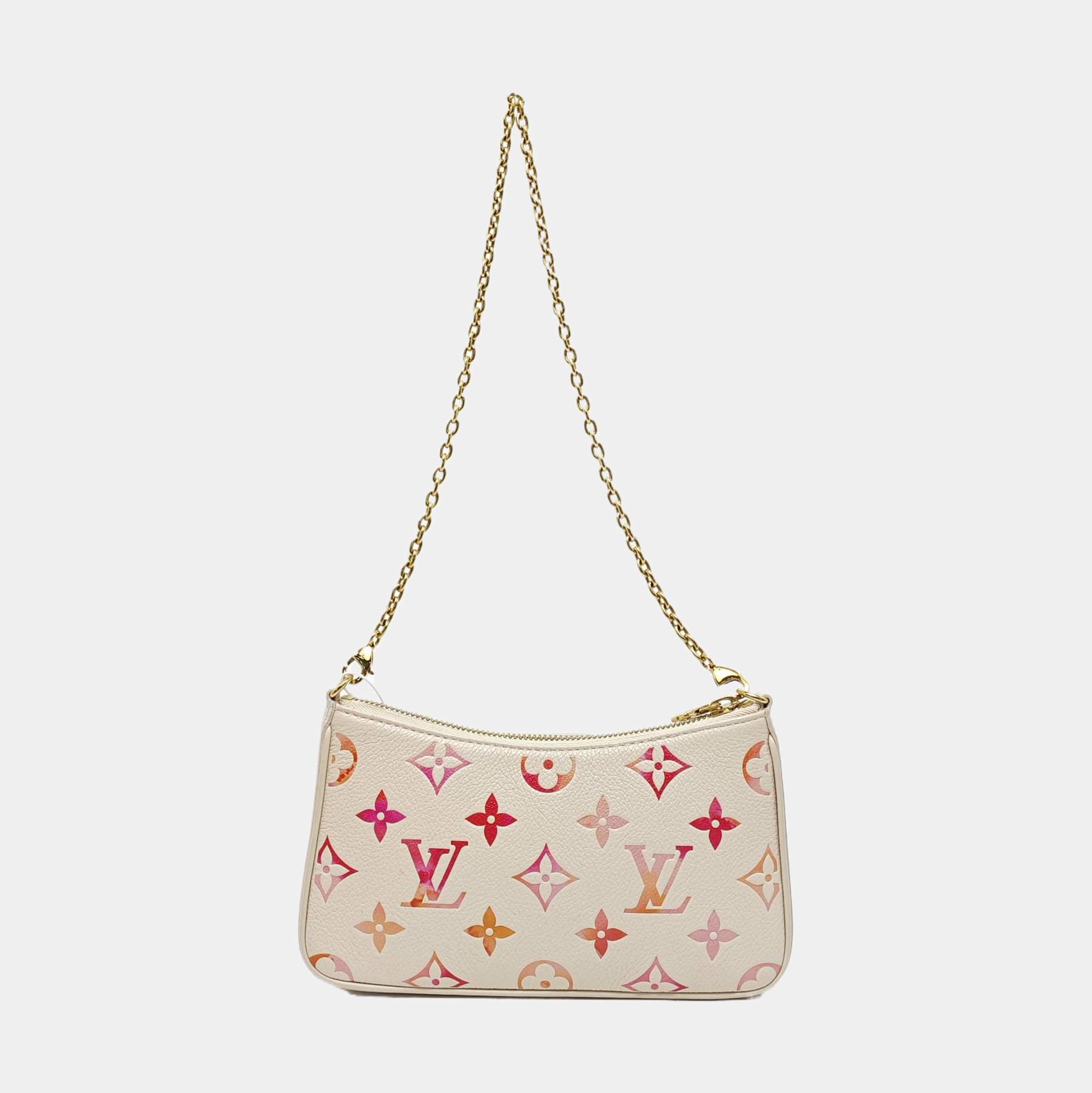 EASY POUCH ON STRAP Monogram Calfskin Beige