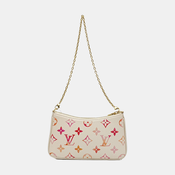 EASY POUCH ON STRAP Monogram Calfskin Beige
