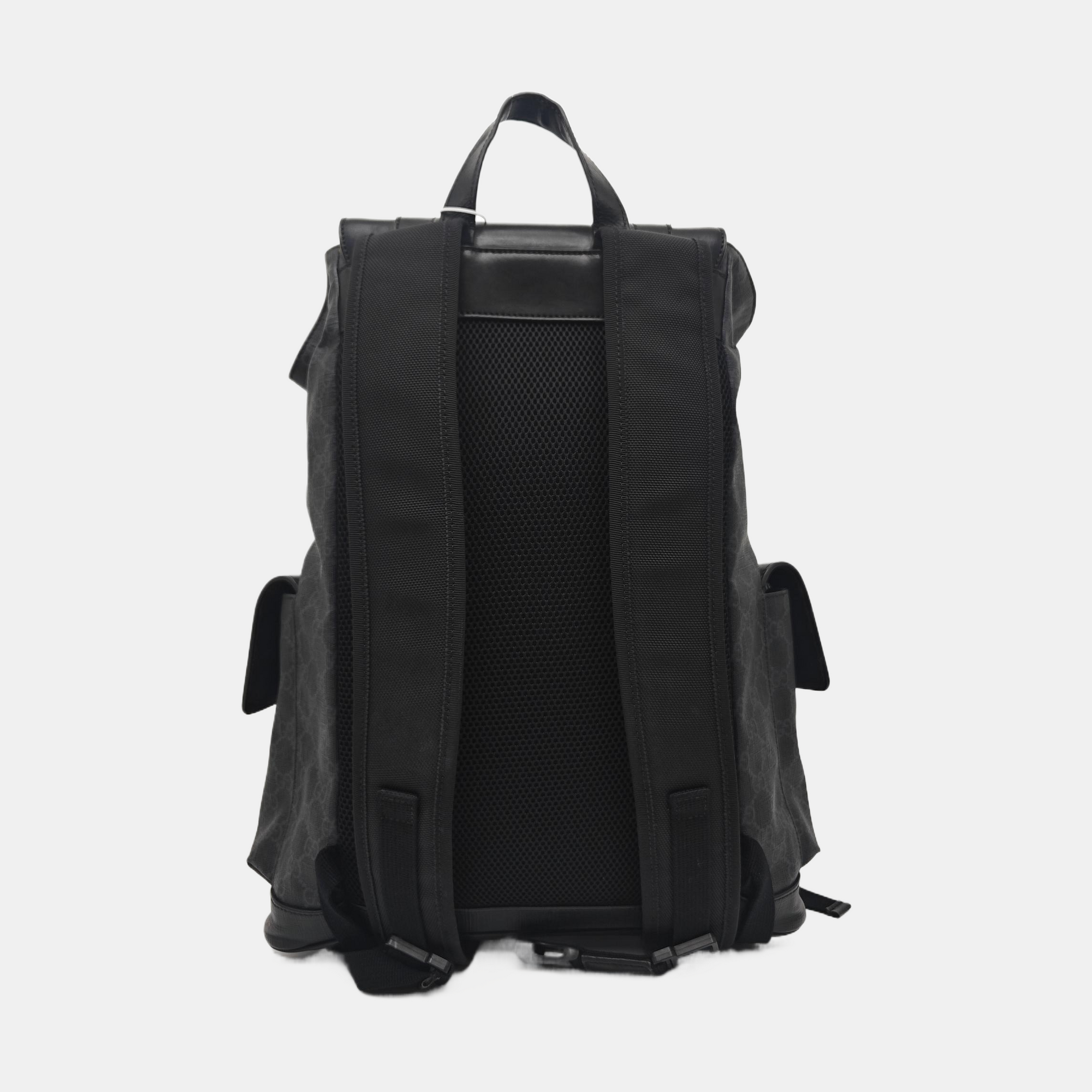GG Supreme Monogram Coated Canvas Gray