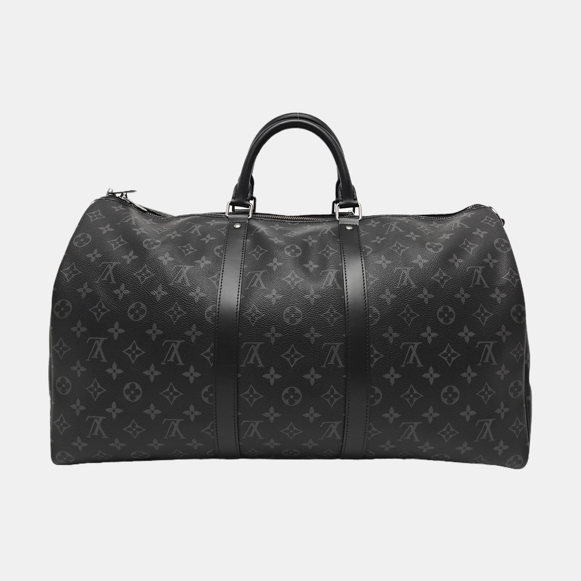 KEEPALL 50 Damier Graphite Coated Canvas Black
