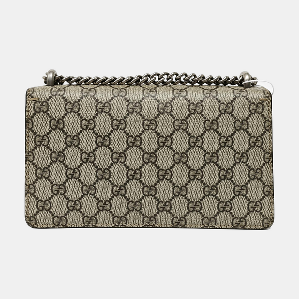 Dionysus Small Monogram Coated Canvas Beige