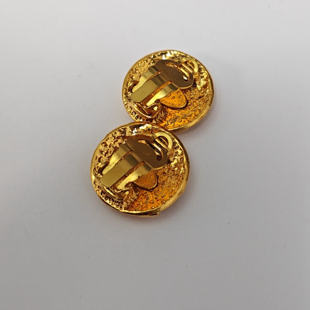Metal Gold Clip On Earrings