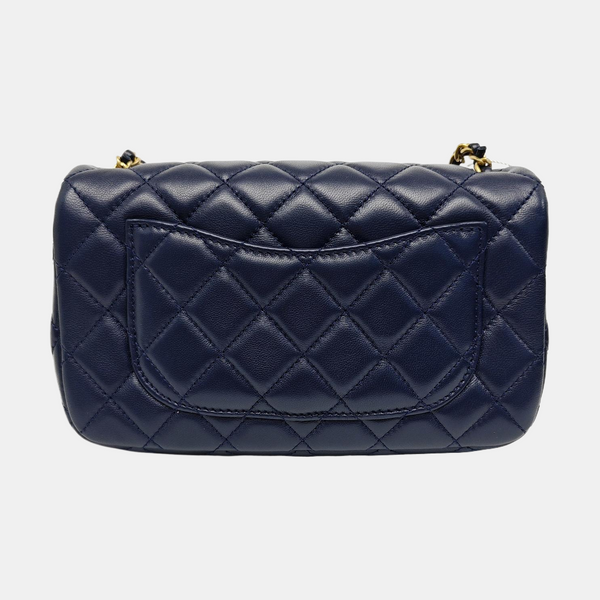 CLASSIC FLAP Mini Quilted Lambskin Blue