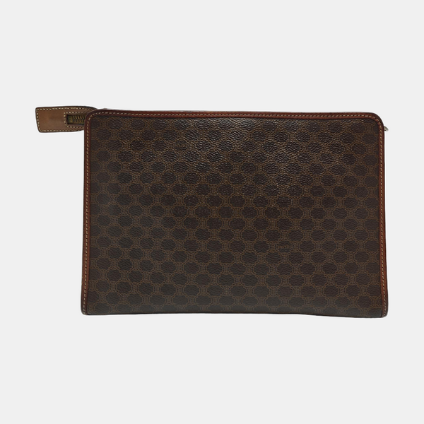 MACADAM CLUTCHES Coated Canvas Brown
