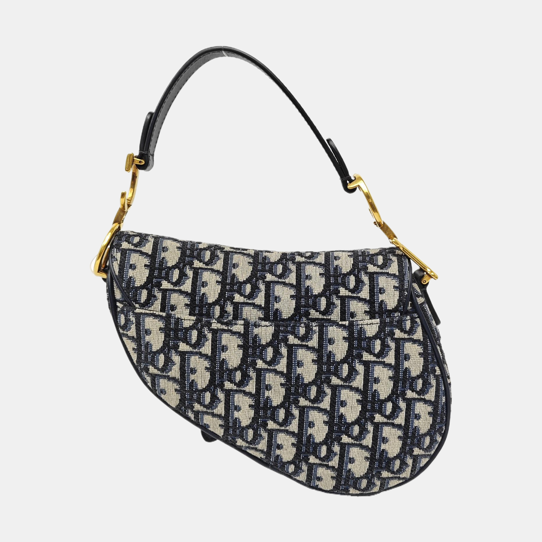 Saddle Mini Oblique Canvas Blue