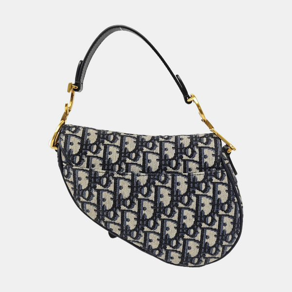 Saddle Mini Oblique Canvas Blue