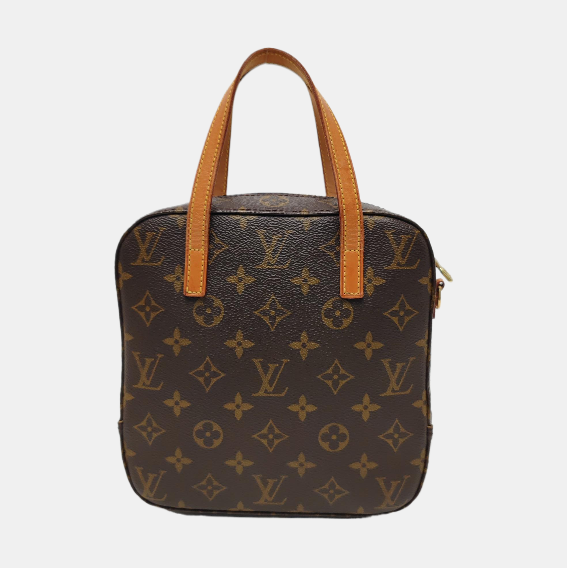 SPONTINI Monogram Coated Canvas Brown