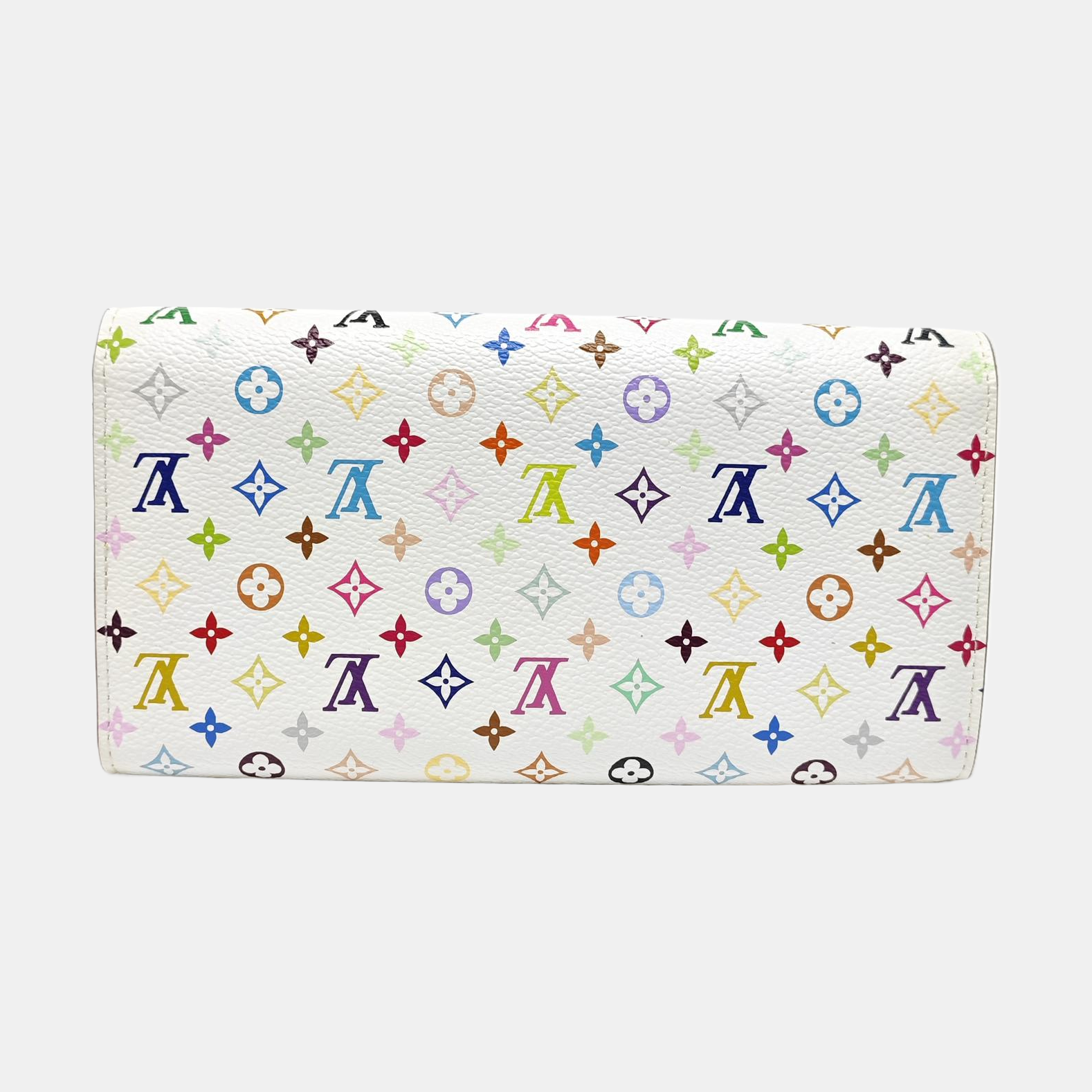 LV × TM PORTE MONNAIE Monogram Coated Canvas White Wallet