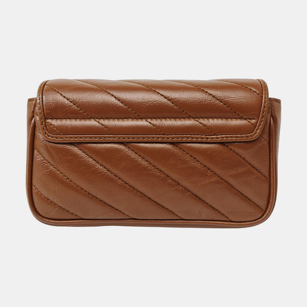 GG Marmont Mini Quilted Calfskin Brown