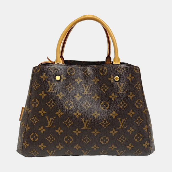 MONTAIGNE Monogram Coated Canvas Brown