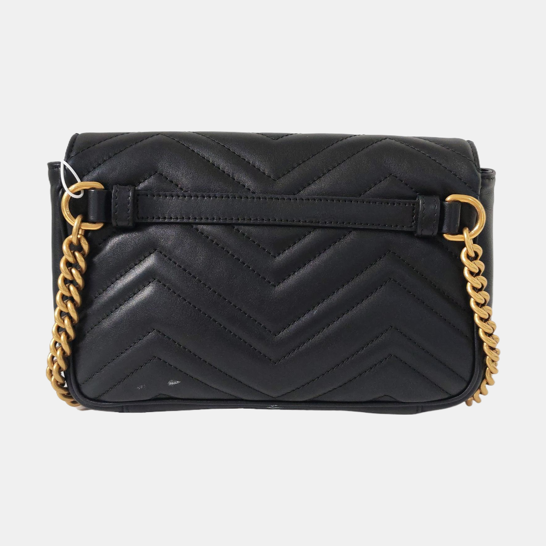 GG Marmont Small Quilted Calfskin Black