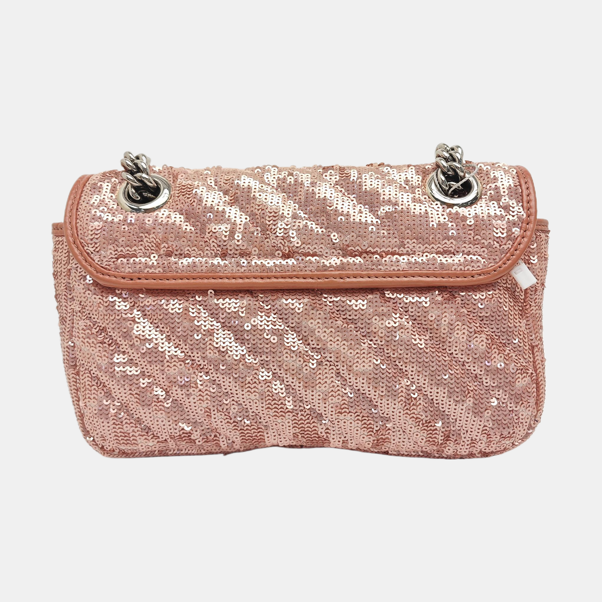 GG Marmont Small Quilted Sequins Pink