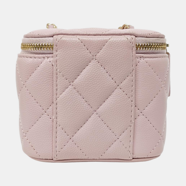 Quilted Calfskin Shoulder Bag Pink
