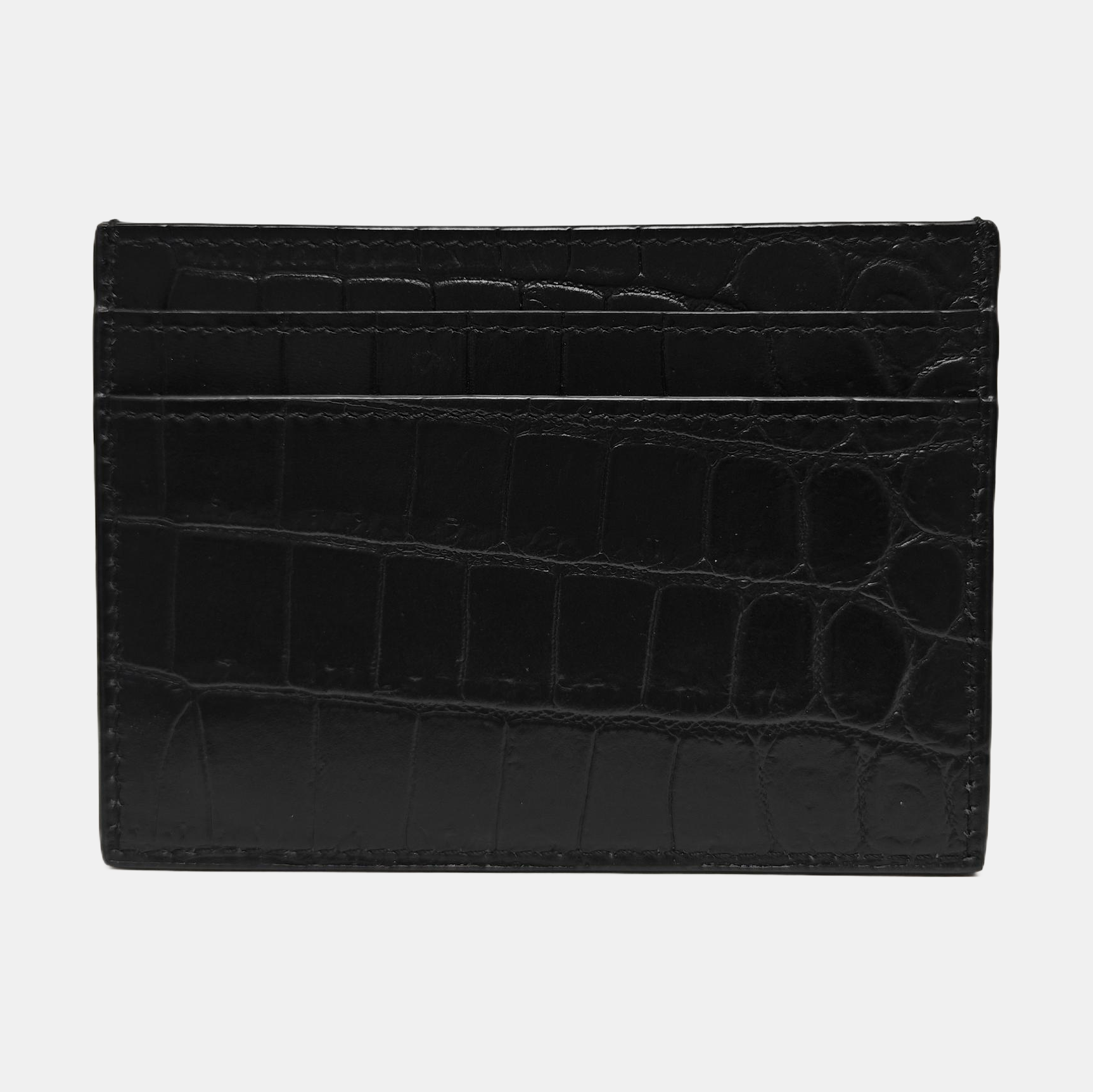 MONOGRAM Calfskin Black Card Holder