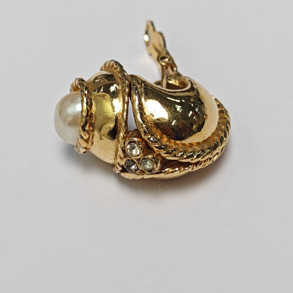 Metal Gold Clip On Earrings