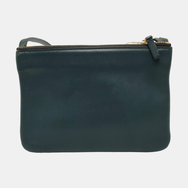 Authenticated pre-owned  TRIO Small Lambskin Green - Shoulder Bag at Looply