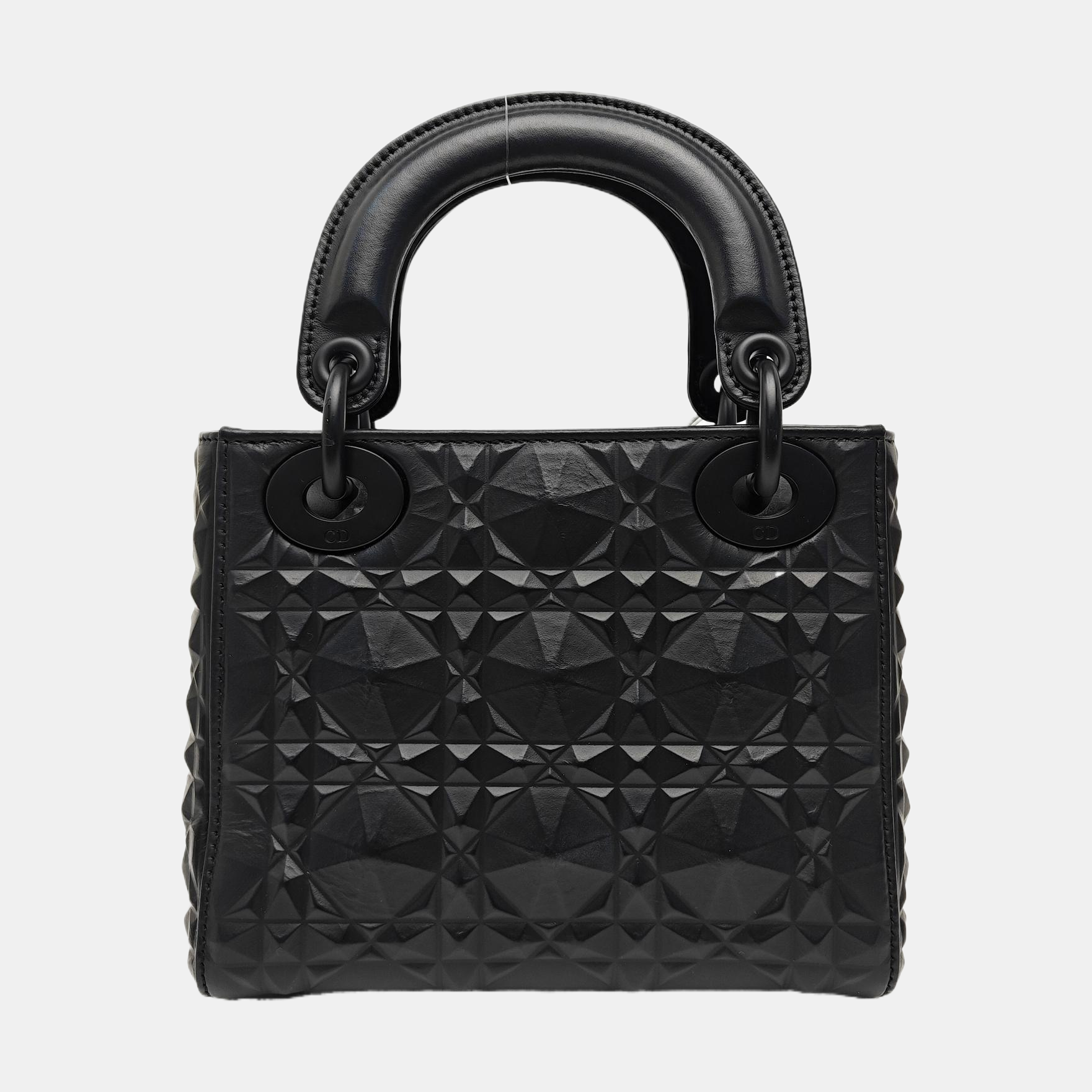 Lady Dior Mini Cannage Calfskin Black