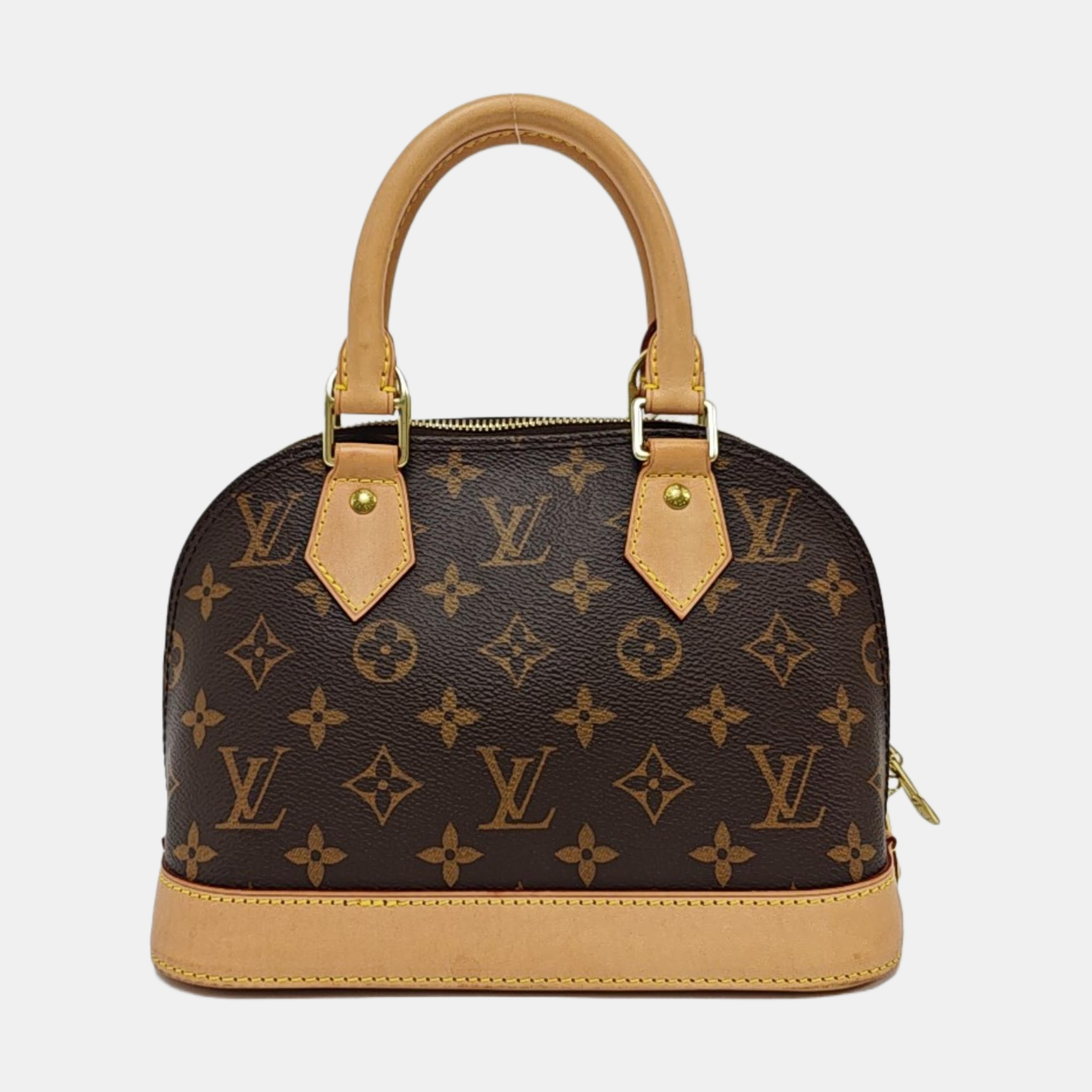 ALMA BB Monogram Coated Canvas Brown