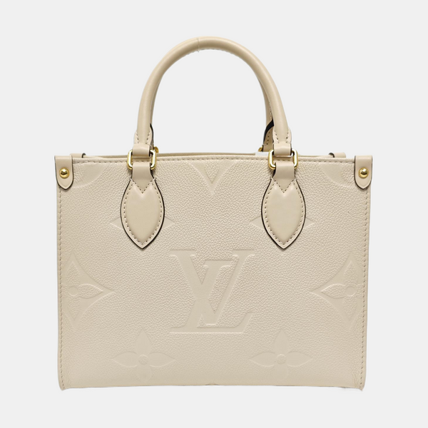 ONTHEGO PM Monogram Calfskin Beige