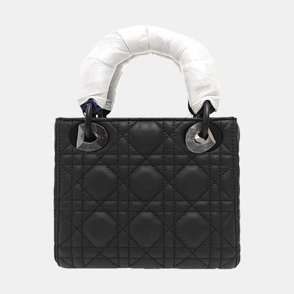 Lady Dior Mini Cannage Calfskin Black