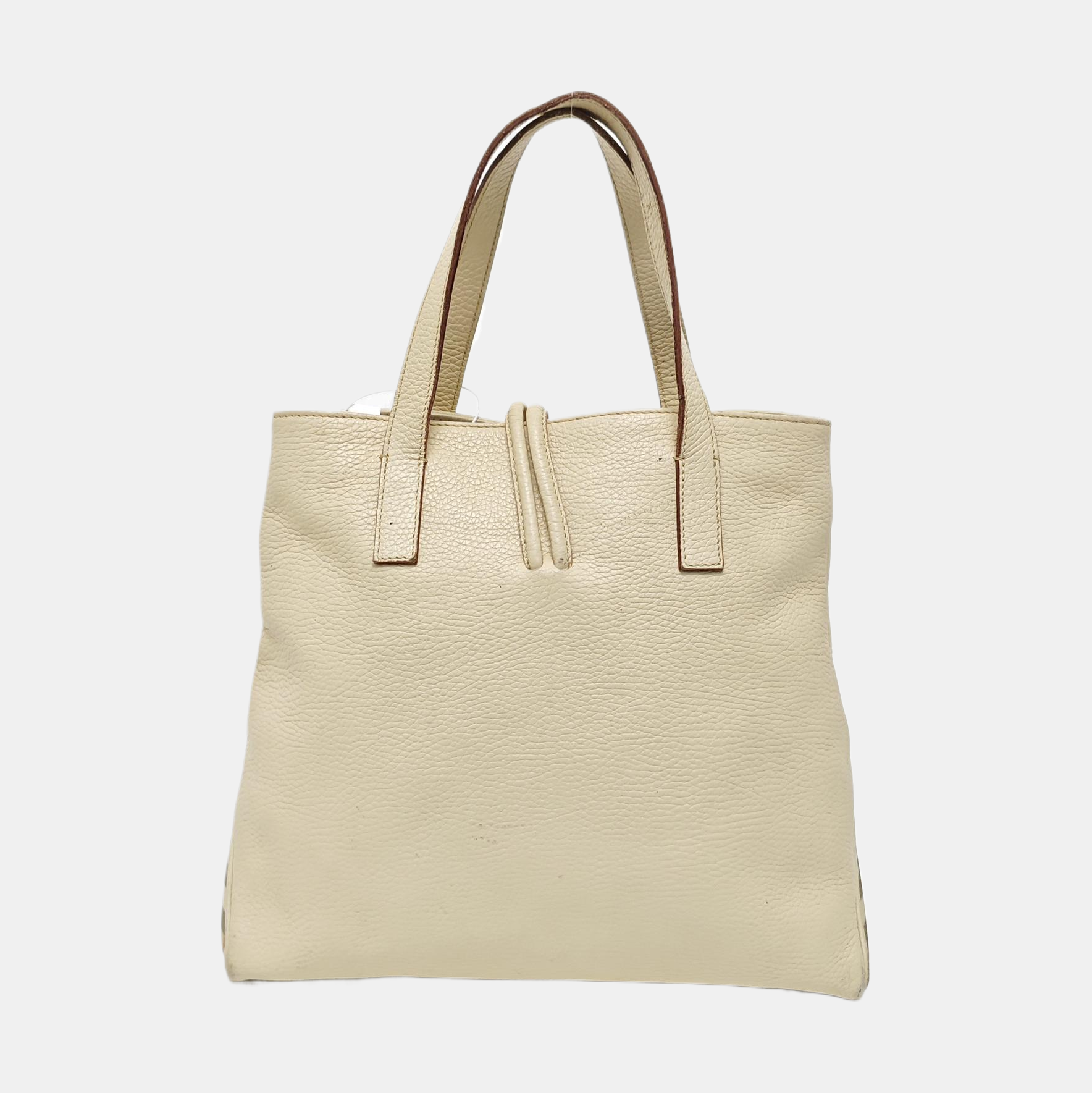 Calfskin Top Handle Bag Beige
