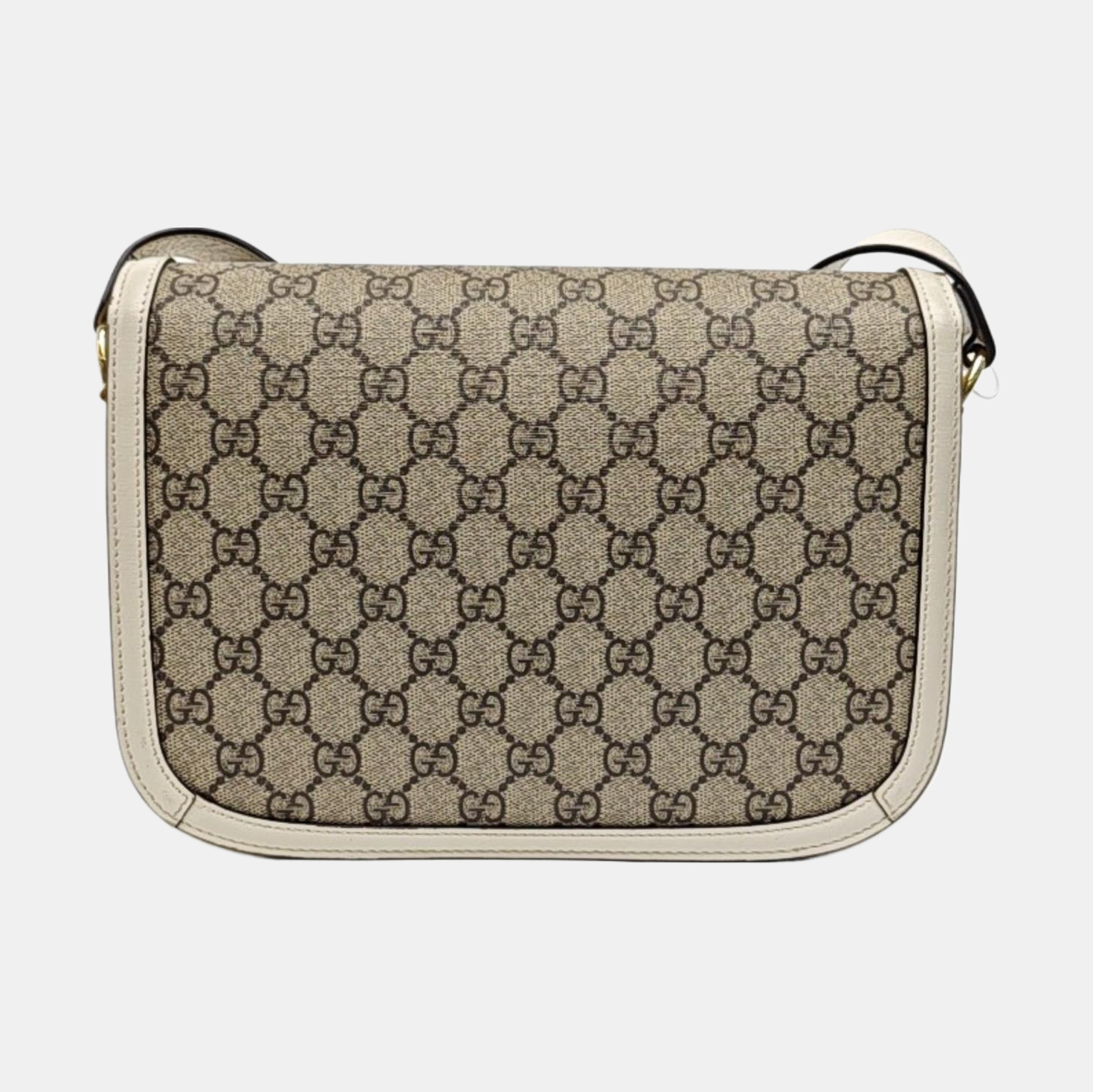 Horsebit 1955 Small Monogram Coated Canvas Beige