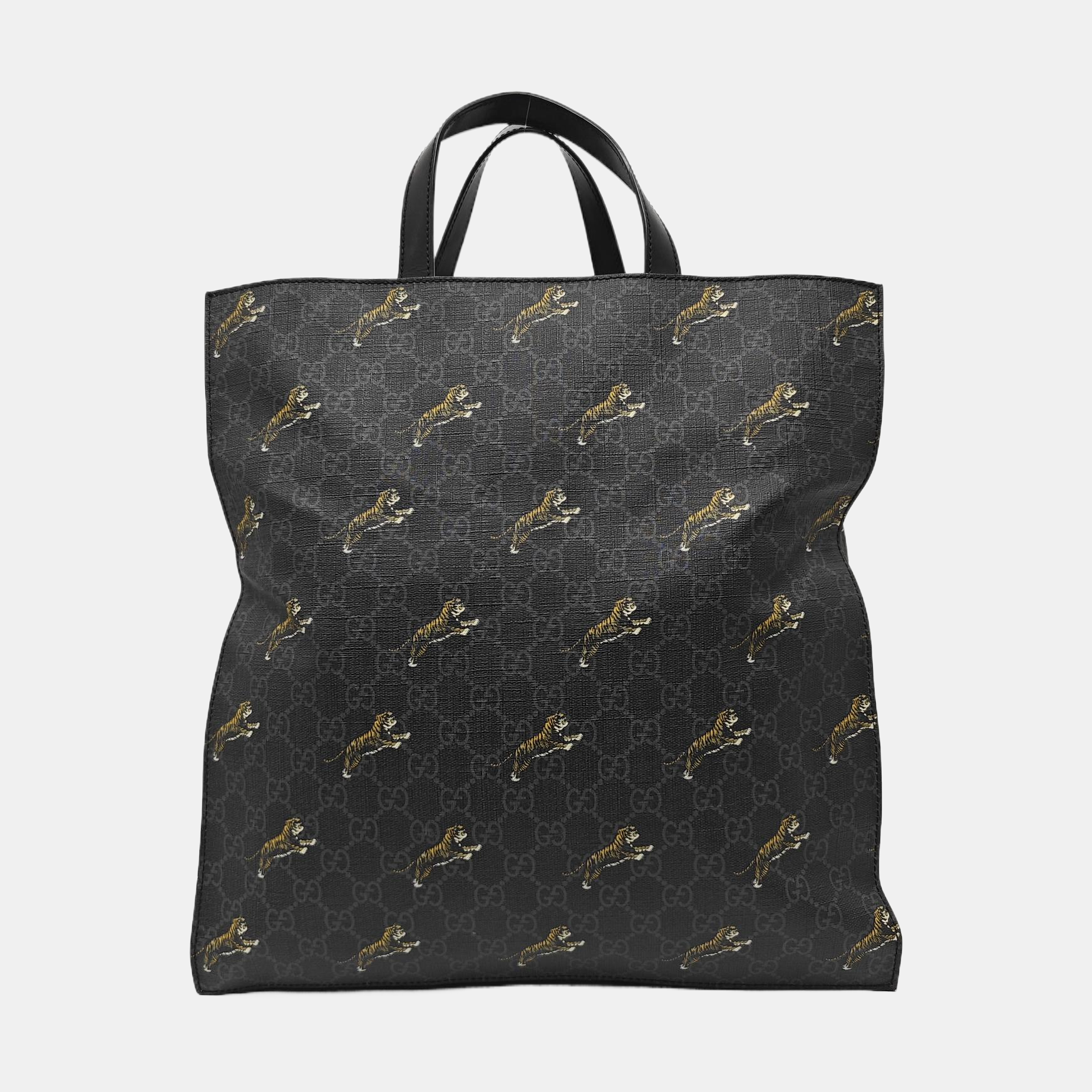 GG Supreme Monogram Coated Canvas Black