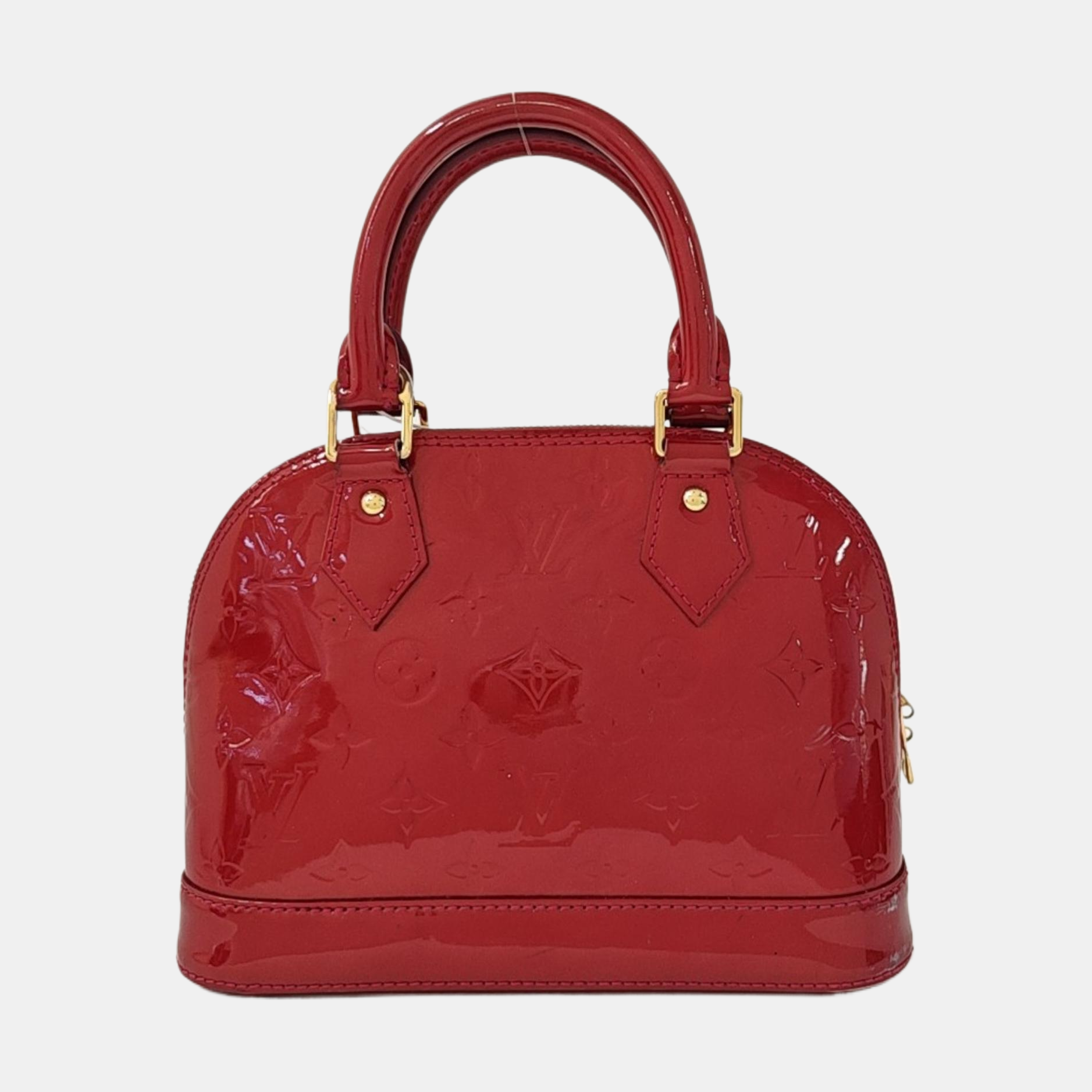 ALMA BB Monogram Patent Leather Red