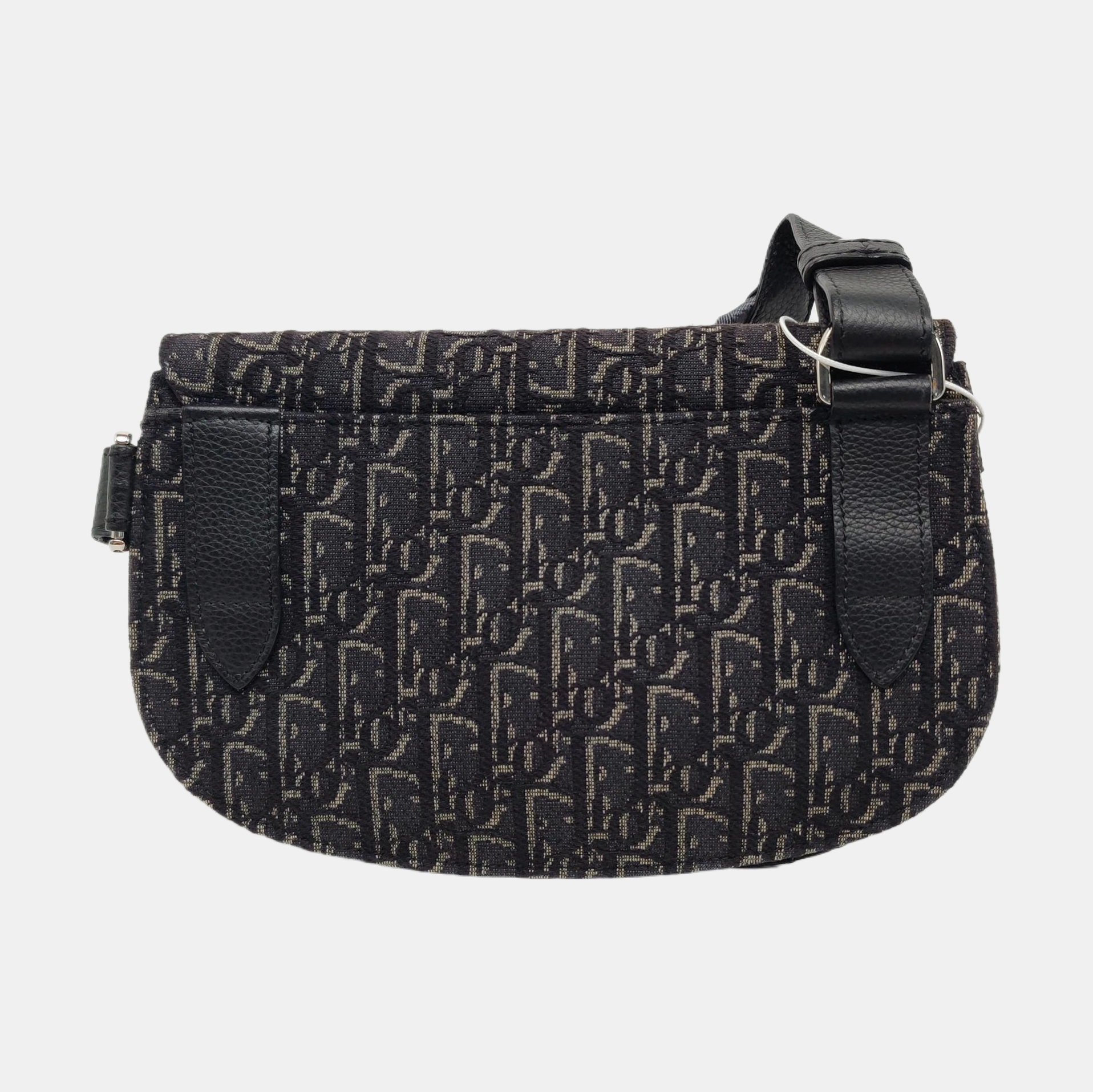 Authenticated pre-owned  Saddle Large Oblique Canvas Gray - Shoulder Bag at Looply