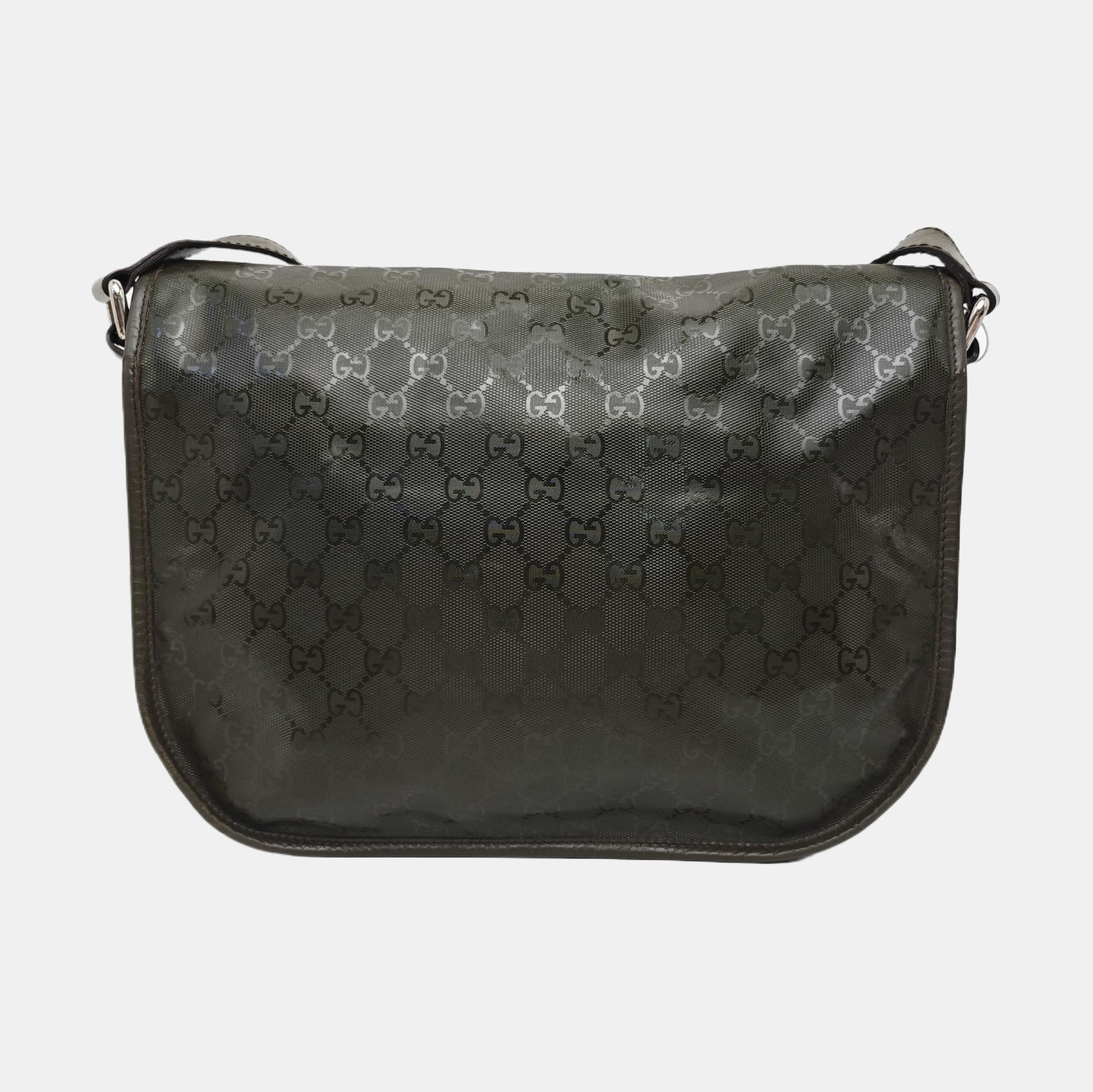GG Imprime Monogram Coated Canvas Green