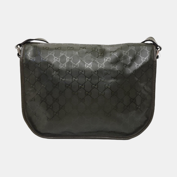 GG Imprime Monogram Coated Canvas Green