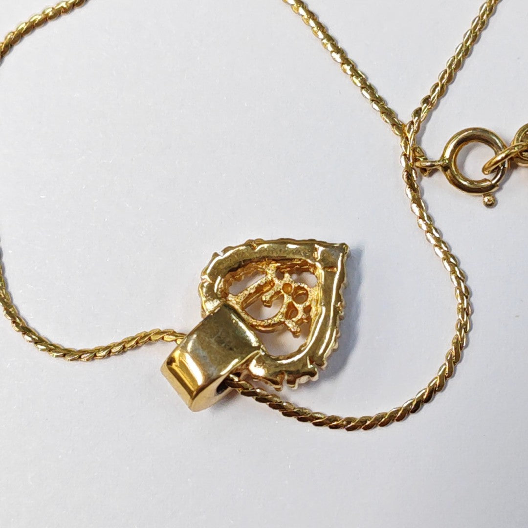 Dior Oblique Metal Gold Necklace