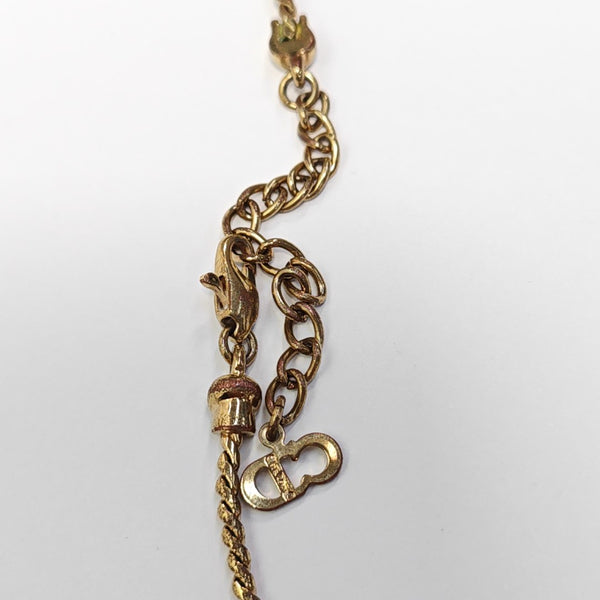 Twist Round Metal Gold Necklace