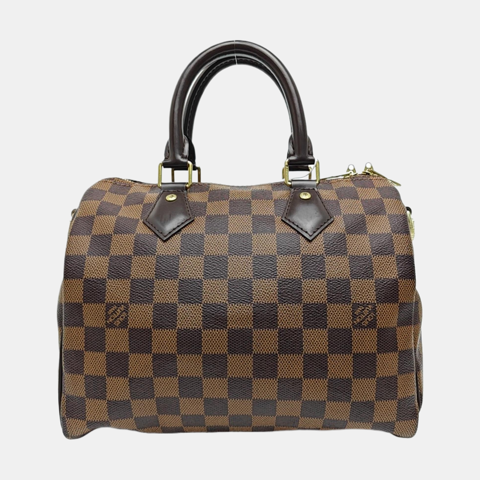 SPEEDY 25 Damier Ebene Coated Canvas Brown