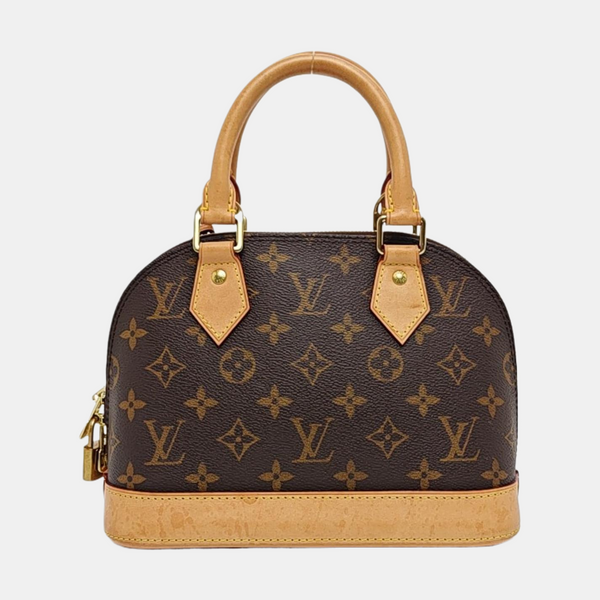 ALMA BB Monogram Coated Canvas Brown
