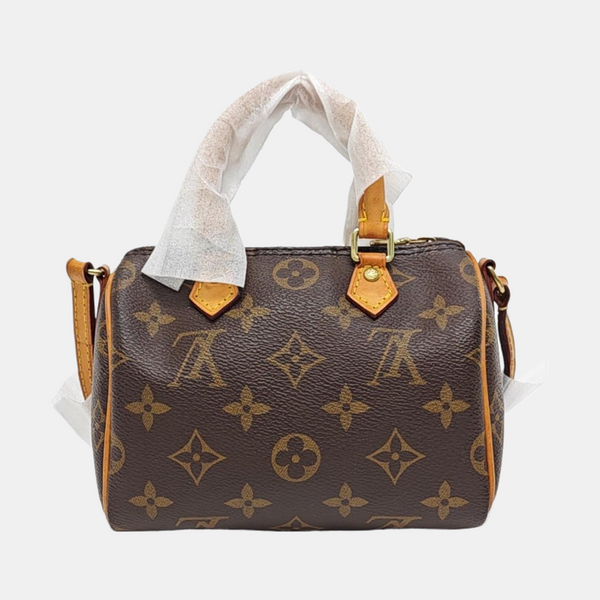 SPEEDY Nano Monogram Coated Canvas Brown