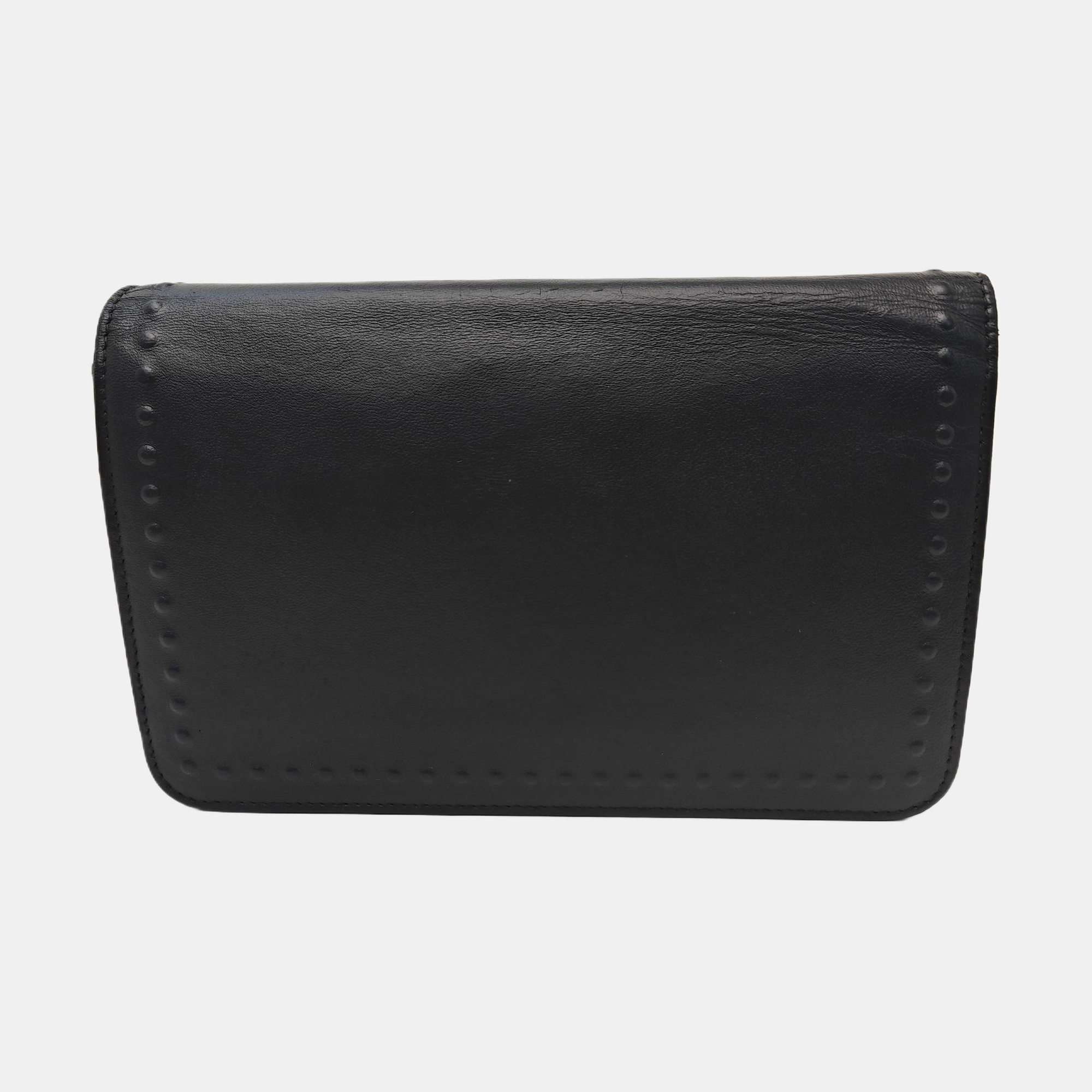 Calfskin Shoulder Bag Black