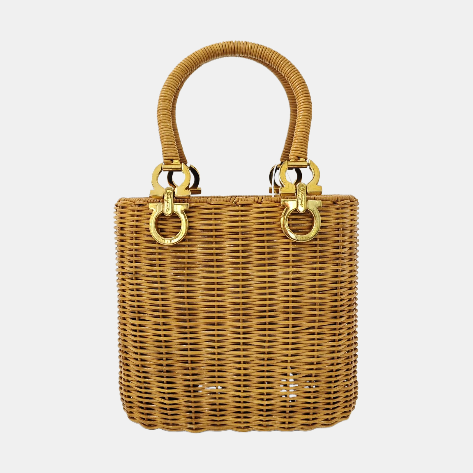 Special Material Bucket Bag Brown