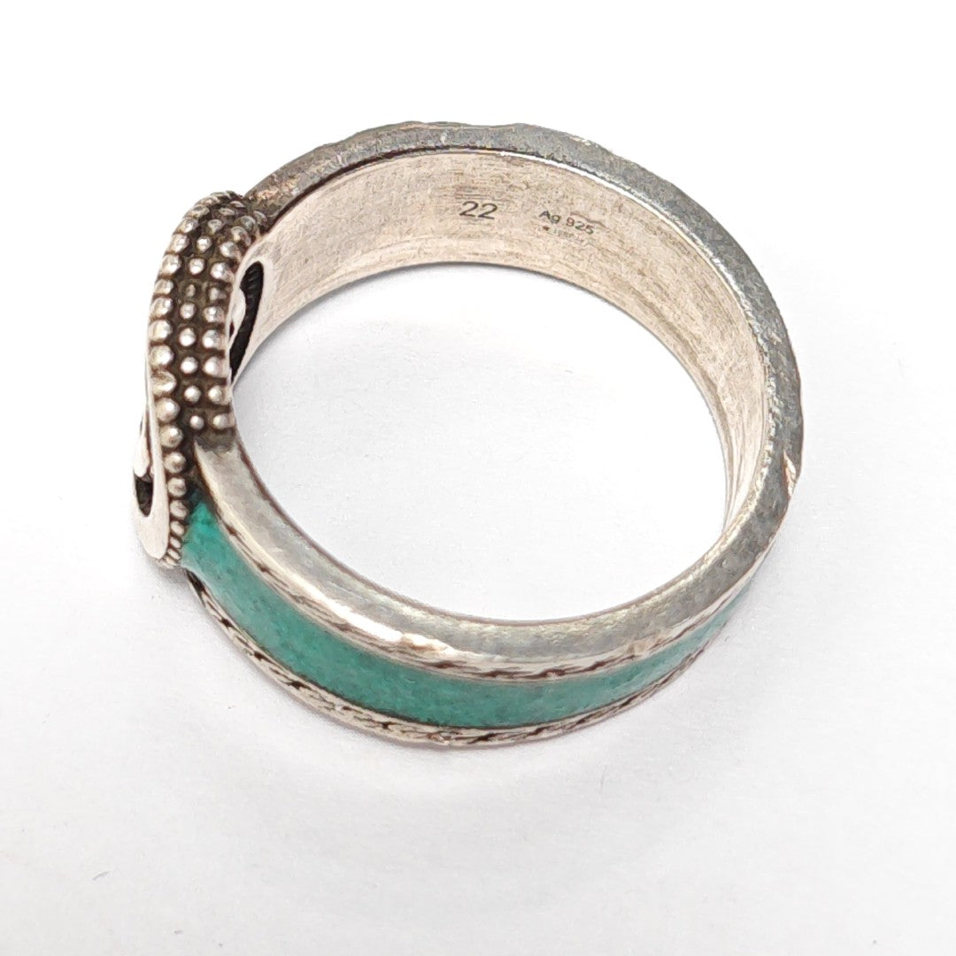 Interlocking G 925 Sterling Silver Ring EU 62