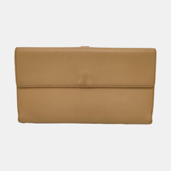 Grained Calfskin Wallet Yellow