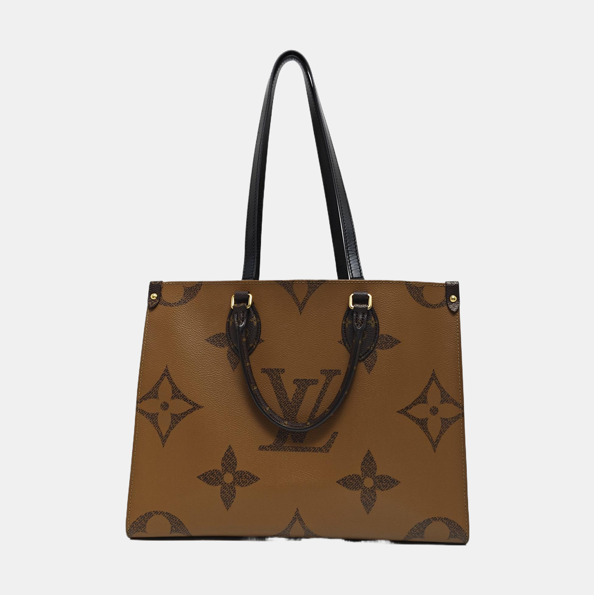 Authenticated pre-owned  ONTHEGO MM Monogram Coated Canvas Brown - Tote Bag at Looply