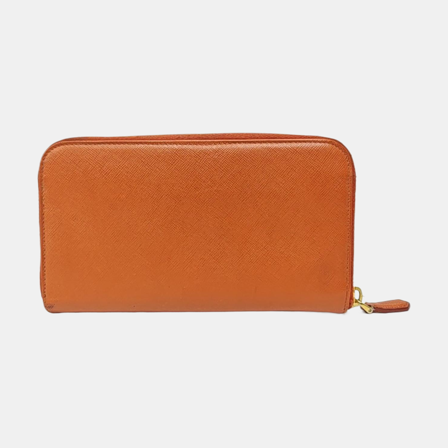 Zippy Wallet Saffiano Calfskin Orange Wallet